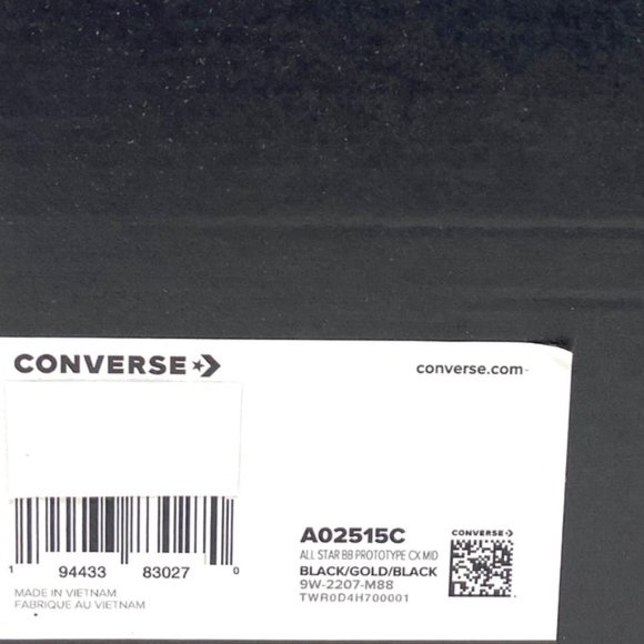 Converse BB Prototype CX Gold Black Mesh Women's Mid Basketball Sneakers A02515C - Picture 2 of 11